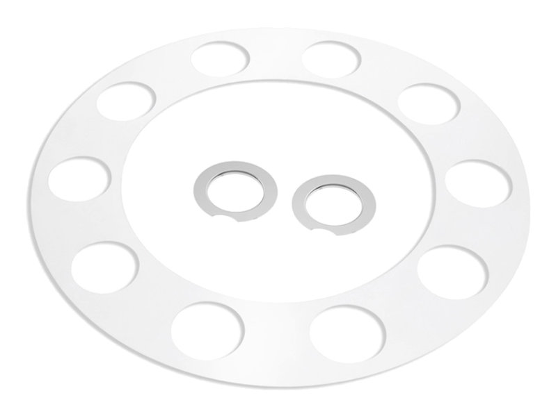 Rear Axle Wheel Cover "Pointed" With 10 Push-On Nut Covers, High Quality Chrome Plated ABS Plastic (Copy) (Copy)