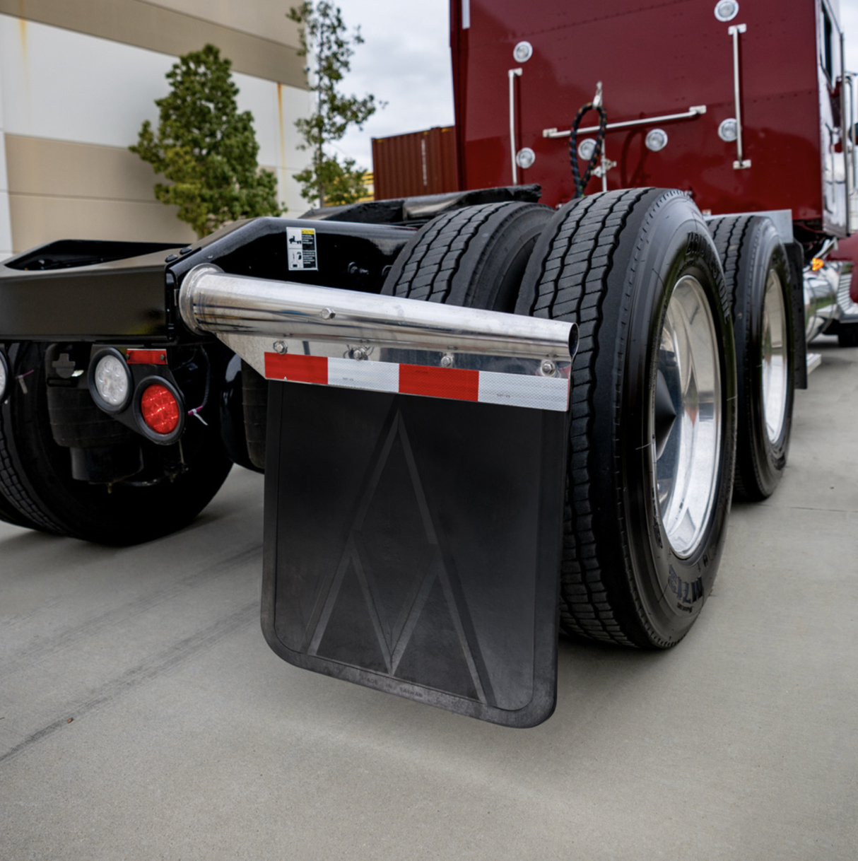 Heavy Duty 3/8 Inch Thick, Black Rubber Mud Flaps