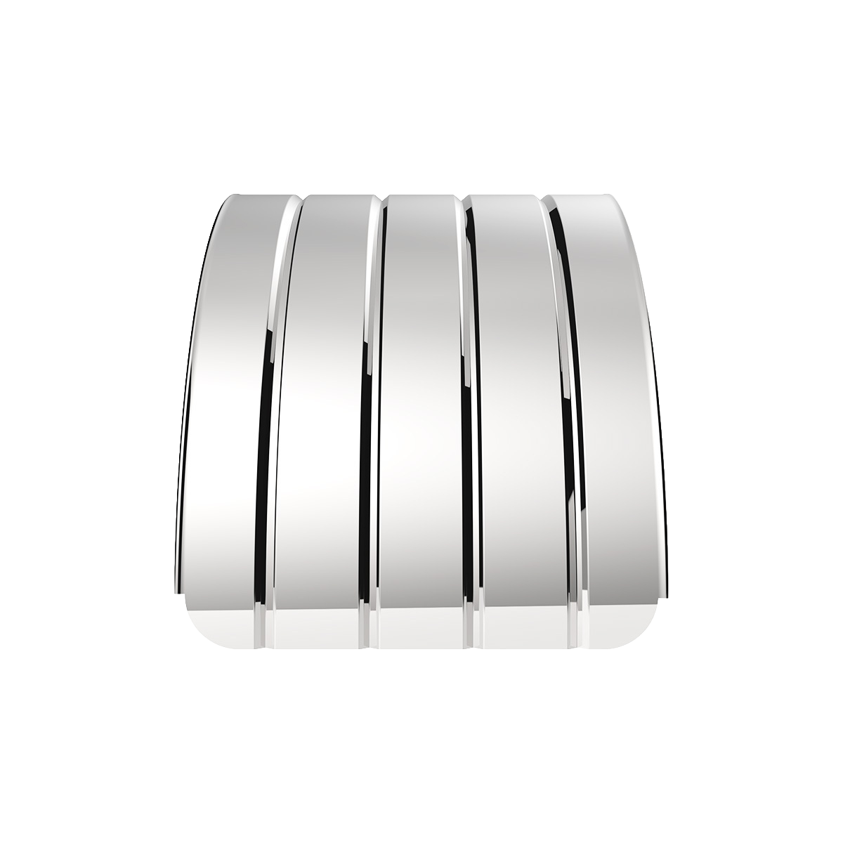 80" Single Axle Fender - 430 Stainless Steel 18 Gauge Ribbed Design (Pair)