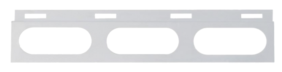 Stainless Steel Top Mud Flap Plate With 6 Inch Oval Light Cutouts