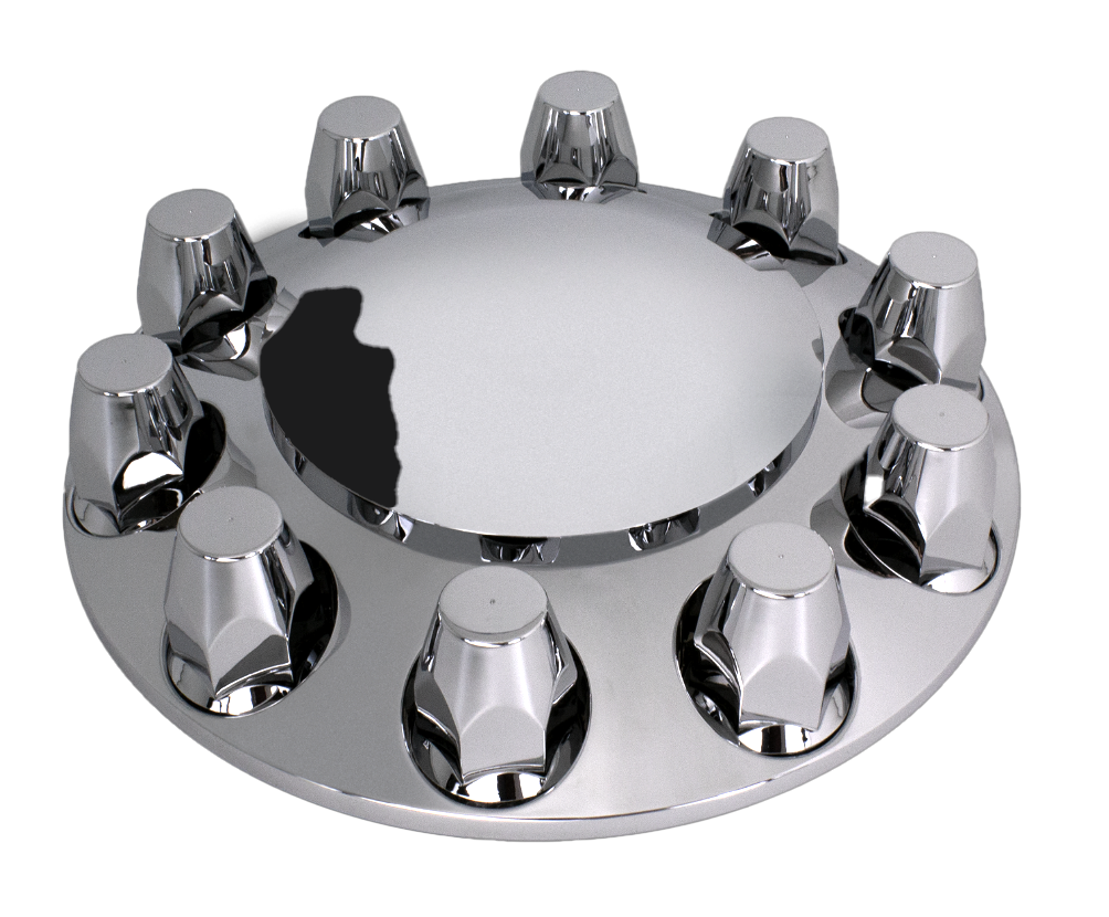 Axle Cover Full Kit Rounded Top With 33mm Threaded Nut Covers