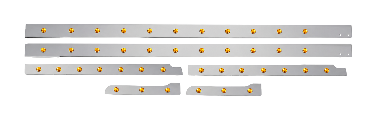 Freightliner Cascadia (2007–2017) - 6 Piece Sleeper Panel with (42) 3/4″ Lights