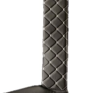 17" Short Gear Stick Shift Covers - Faux Leather Black/Gray - HD Truck Source