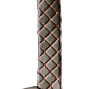 17" Short Gear Stick Shift Covers - Faux Leather Black/Red - HD Truck Source