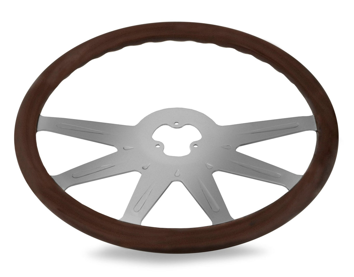 18 Inch Wood Steering Wheel with Stellar Spoke Style - HD Truck Source