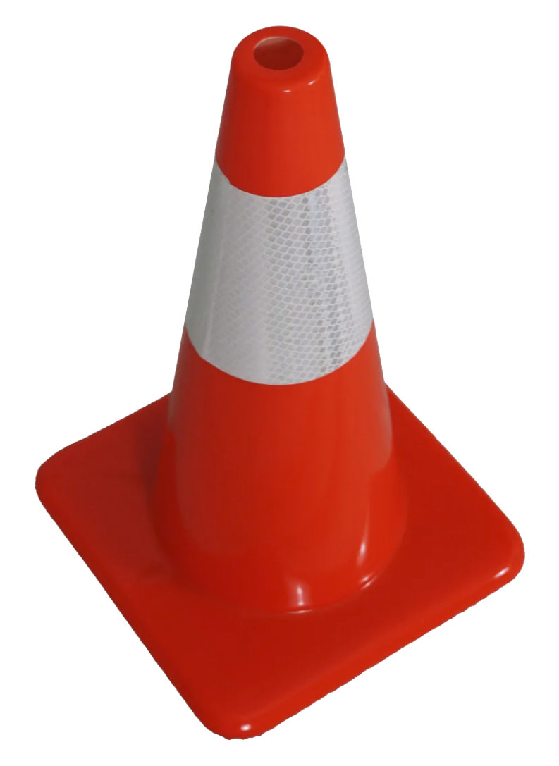 18" Heavy-Duty Safety Cone for Semi-Truck & Fleet Use