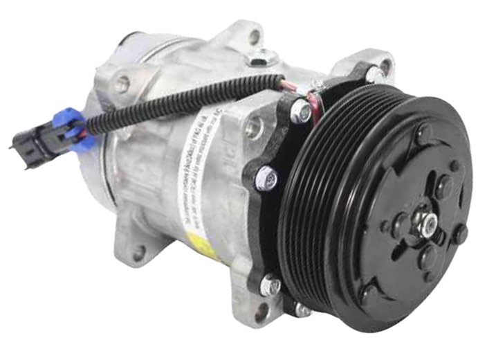 Chevy Kodiak, GMC Topkick (1990-2002) Replacement A/C Compressor | OEM SD7H15 7-Grooves, 119mm Clutch