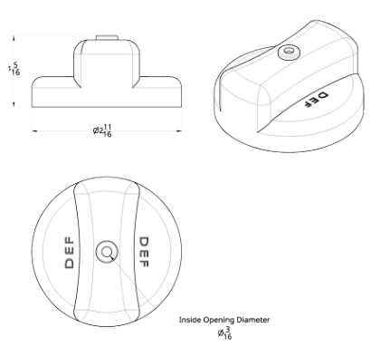 Freightliner - DEF Cap Cover Chrome