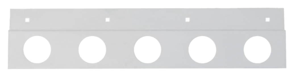 Stainless Steel Top Mud Flap Plate With 2 Inch Oval Light Cutouts