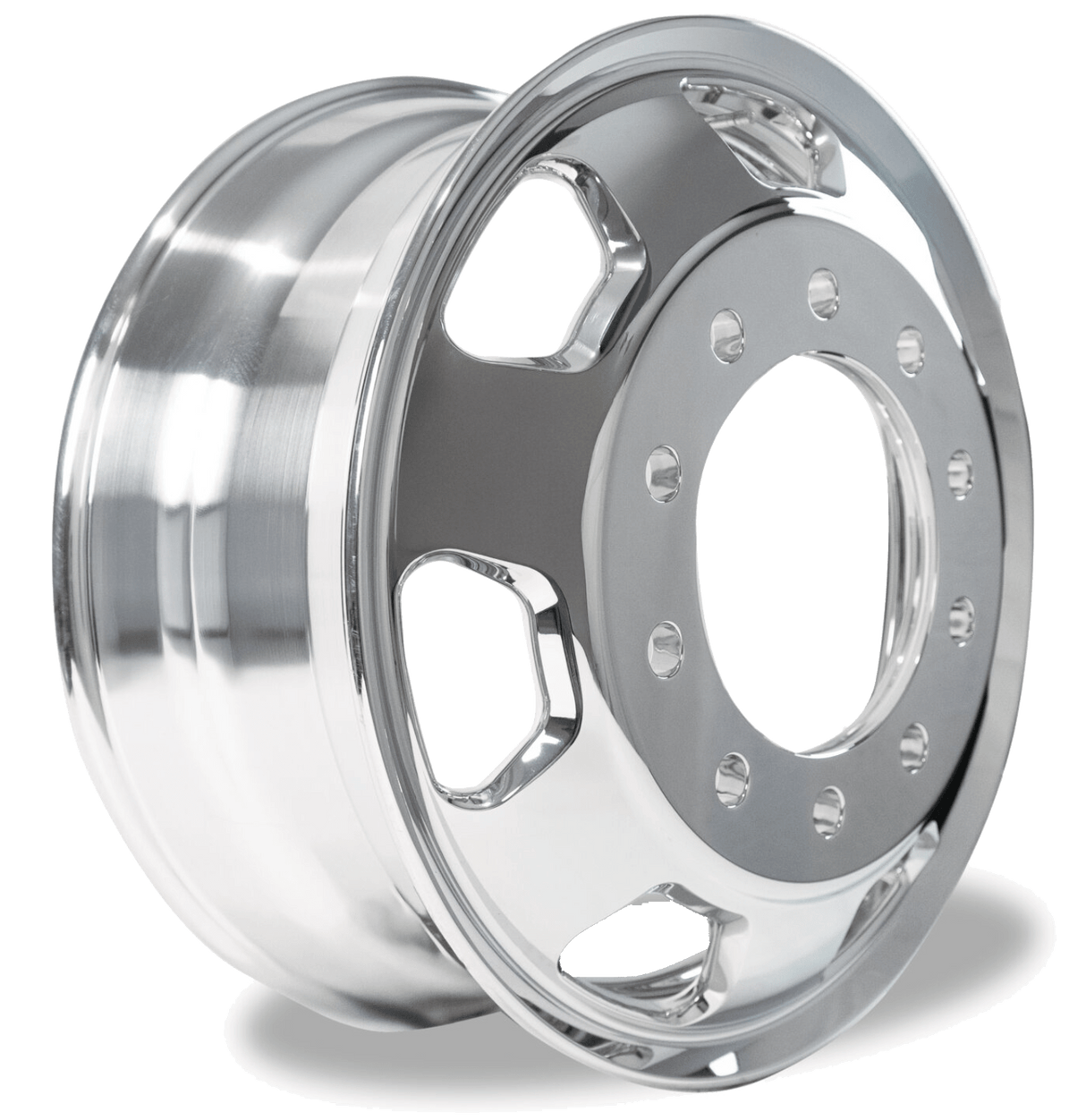 22.5 Inch Hub Pilot Polished Aluminum Wheel Kenworth Style - HD Truck Source