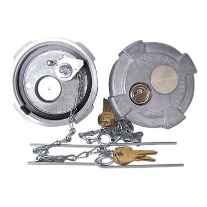 2.38 Inch ID Borg Warner Steel Tank Style - Locking Fuel Cap - HD Truck Source