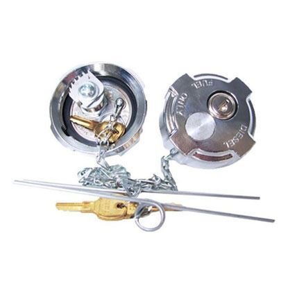 2.38 Inch ID Freightliner M2 - Locking Fuel Cap - Chrome - HD Truck Source