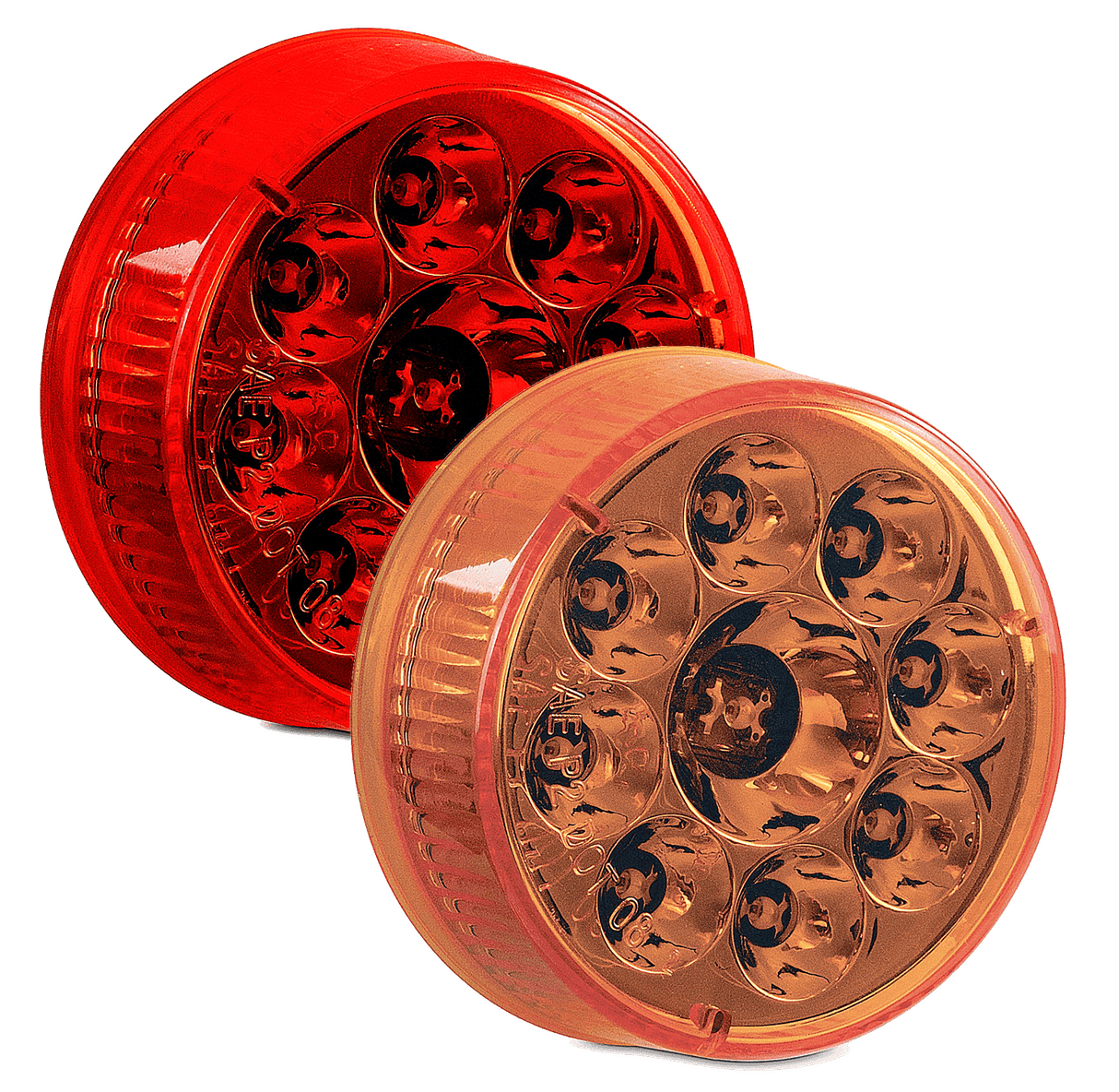 2.5 Inch Round Diamond Reflector 9 LED Lights - HD Truck Source