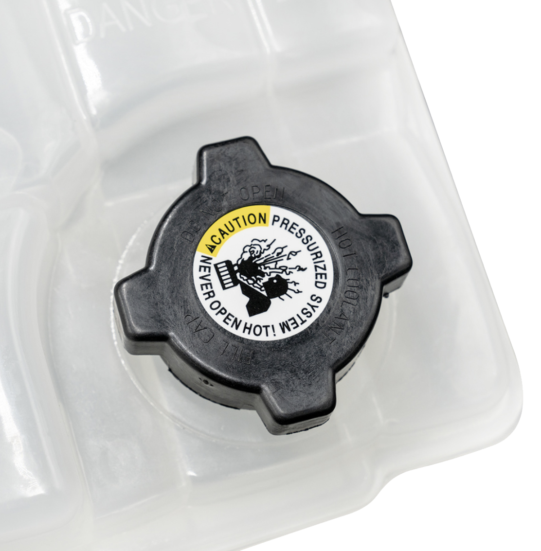 Peterbilt 389, 367, 365 & Kenworth W900, T800. - Pressurized Coolant Reservoir With Coolant Level Sensor