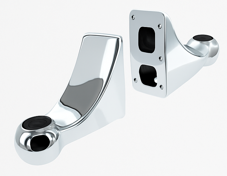 Peterbilt - Polished Aluminum L Shape Headlight Bracket (Pair)