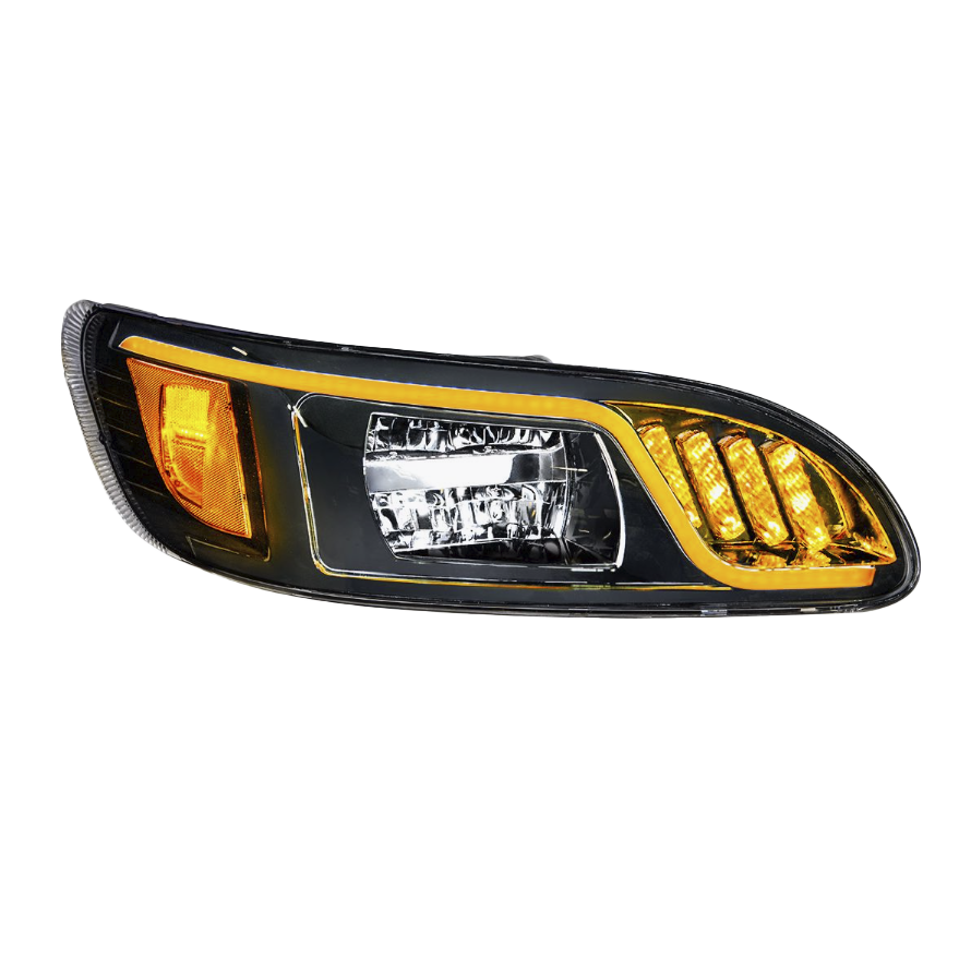 Peterbilt 384/386/387 - LED Headlight With LED Turn, Position, & DRL