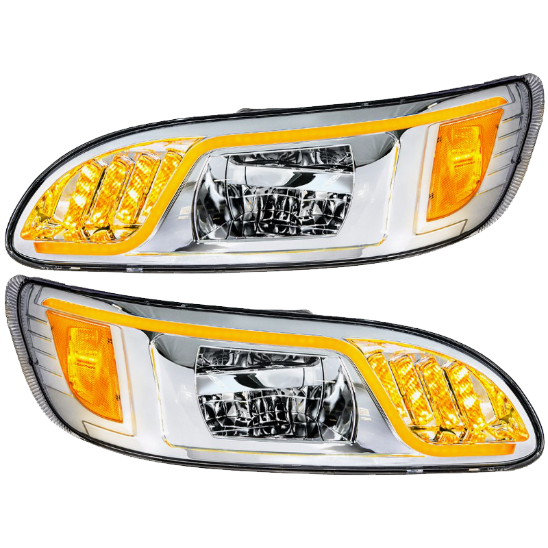 Peterbilt 384/386/387 - LED Headlight With LED Turn, Position, & DRL