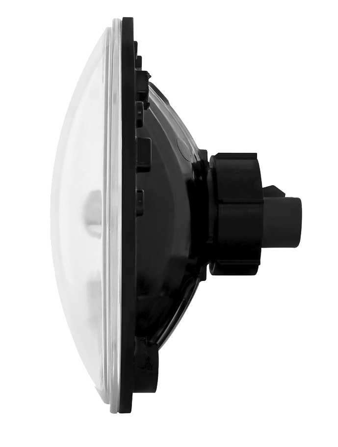 7" Crystal Headlight With LED Halo Ring - Universal Round Replacement