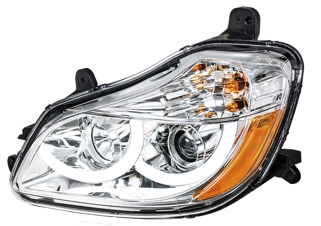Kenworth T680 (2013-2021 ) - Bright Projector Headlight With White LED Position Light