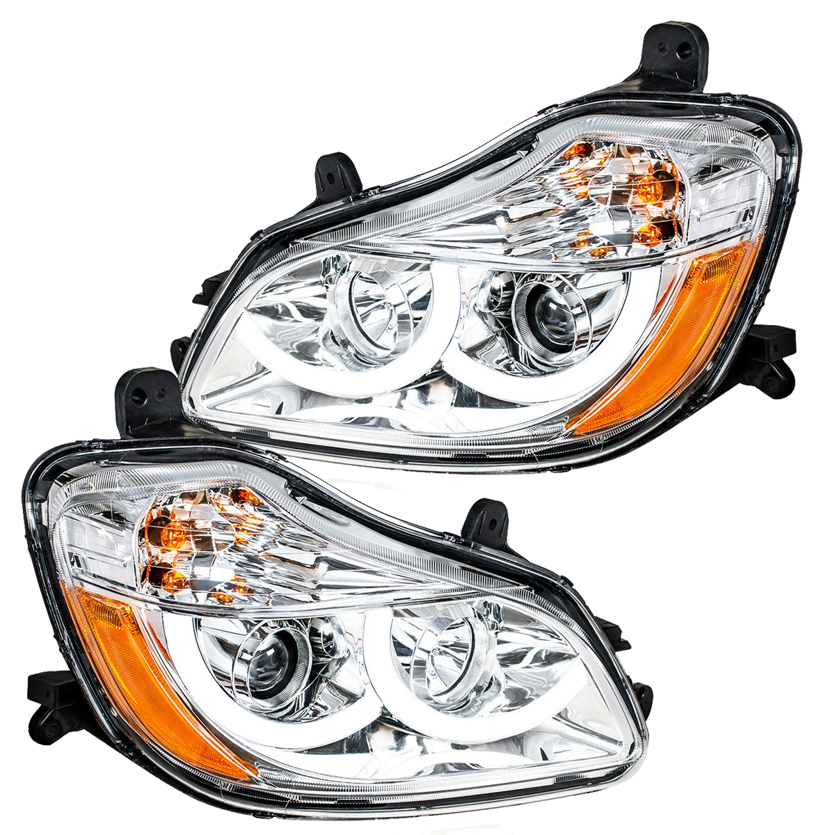 Kenworth T680 (2013-2021 ) - Bright Projector Headlight With White LED Position Light