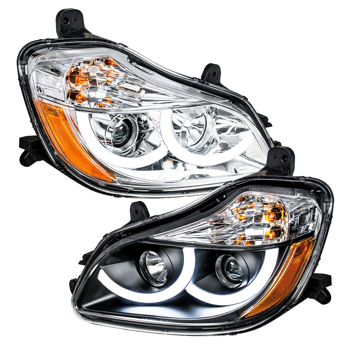 Kenworth T680 (2013-2021 ) - Bright Projector Headlight With White LED Position Light
