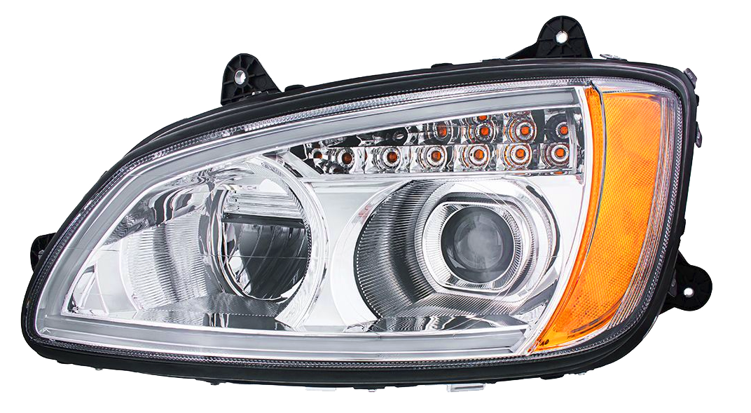 Kenworth T660 (2008-2017) - Full LED Projection Headlight With Turn Signal & Position Light Bar