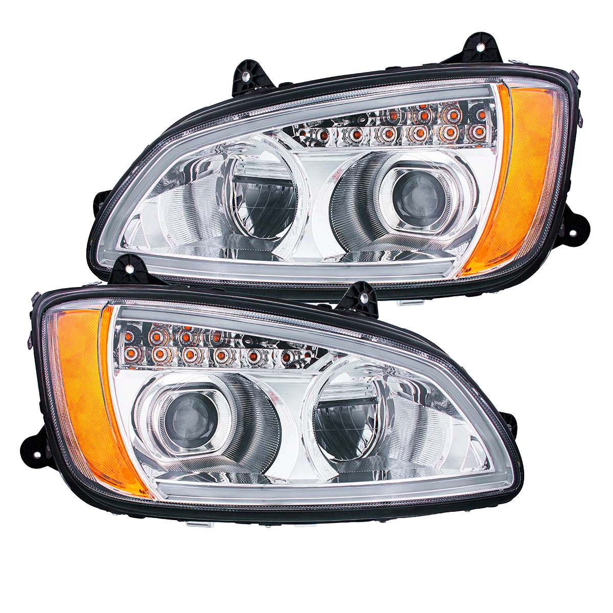 Kenworth T660 (2008-2017) - Full LED Projection Headlight With Turn Signal & Position Light Bar