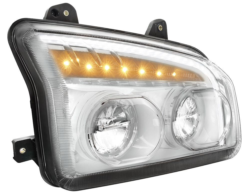 Kenworth T880 (2015-2025) - High Power LED Headlight With LED Turn Signal & Light Bar