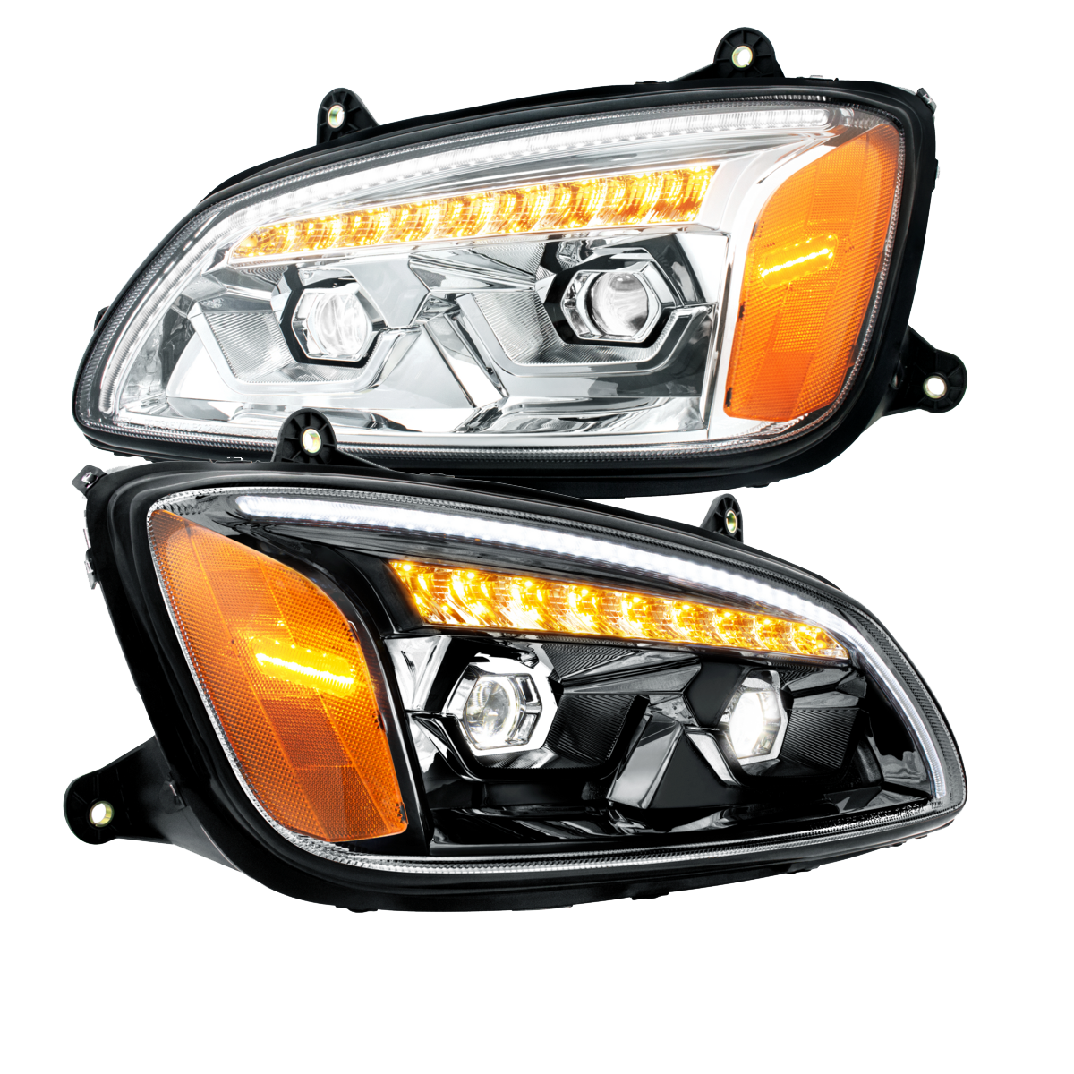 Kenworth T660 (2008-2017) - LED Projection Headlight With Sequential Turn Signal