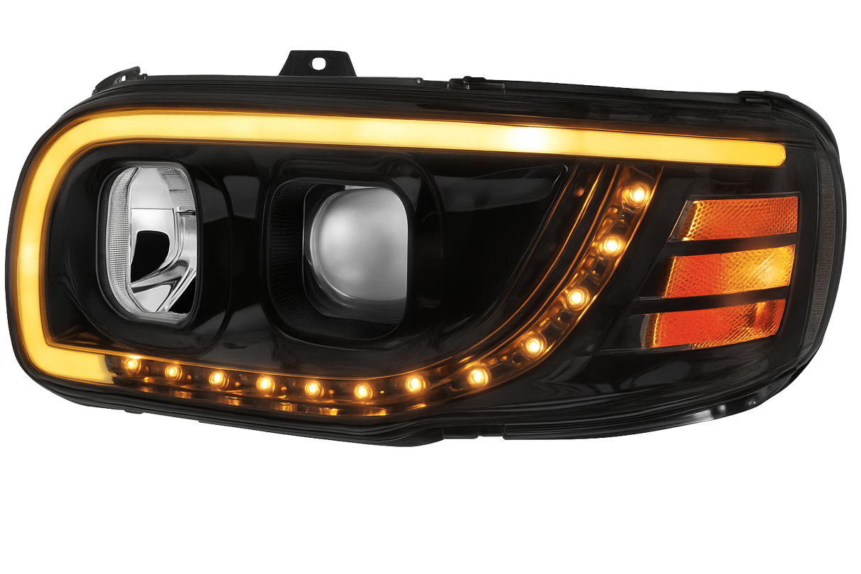 Peterbilt 389, 388 and 567 - Projection Headlight With LED Turn Signal & Light Bar