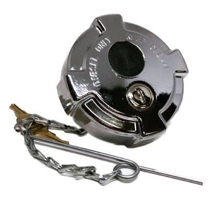3.37 Inch ID Kenworth - Locking Fuel Cap - Vented/Non - Vented - Chrome - HD Truck Source