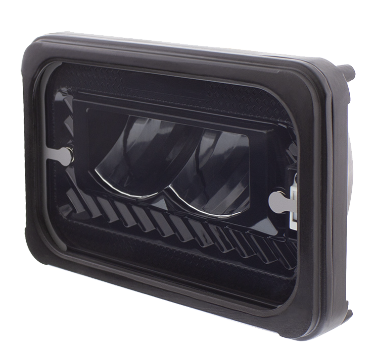 4" X 6" Heated LED Headlight With Glass Lens & Aluminum Housing