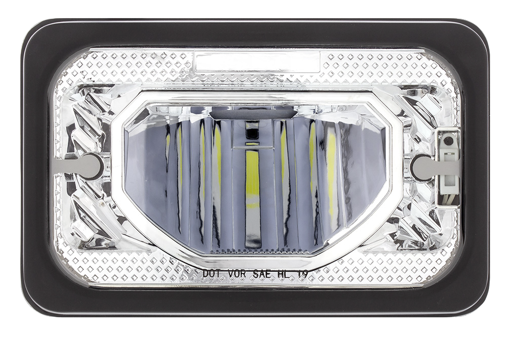 4" X 6" Heated LED Headlight With Glass Lens & Aluminum Housing