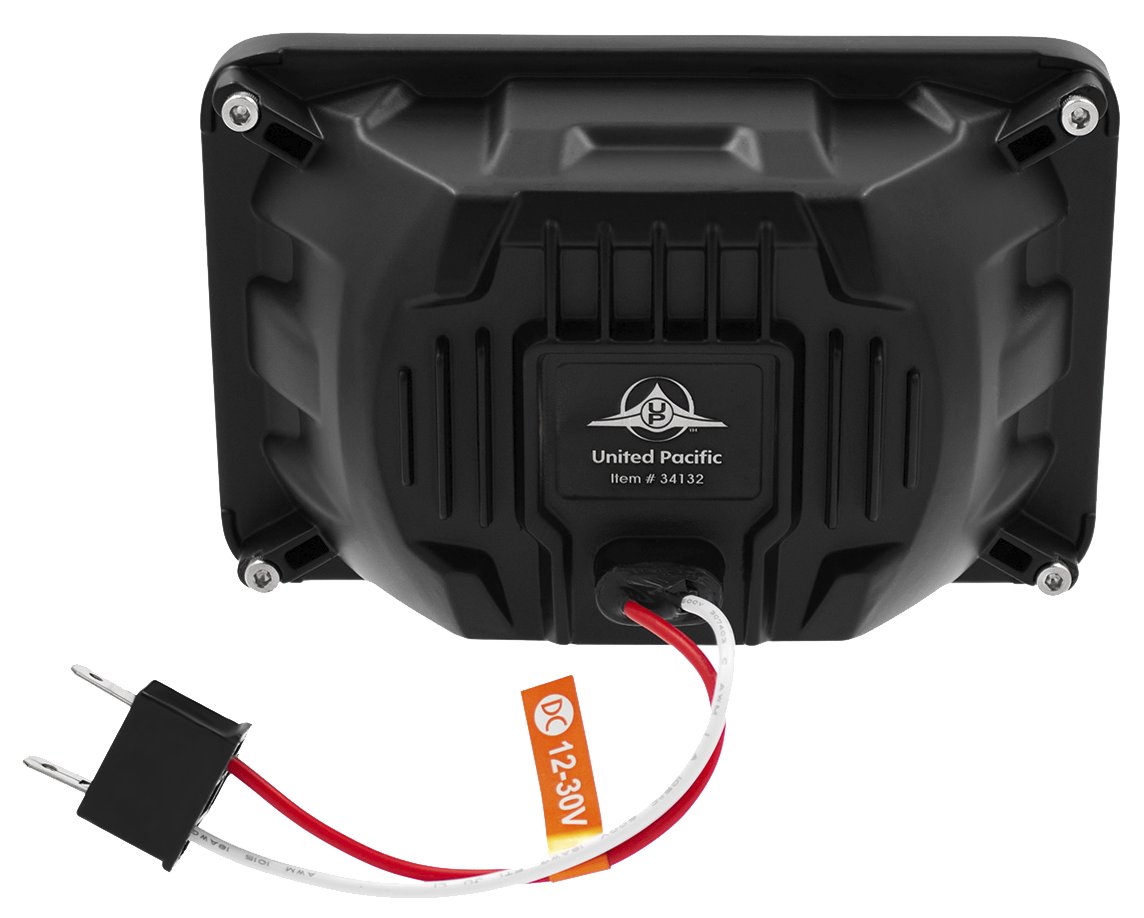 4" X 6" Heated LED Headlight With Glass Lens & Aluminum Housing