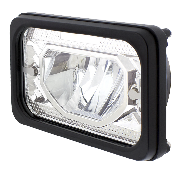 4" X 6" Heated LED Headlight With Glass Lens & Aluminum Housing
