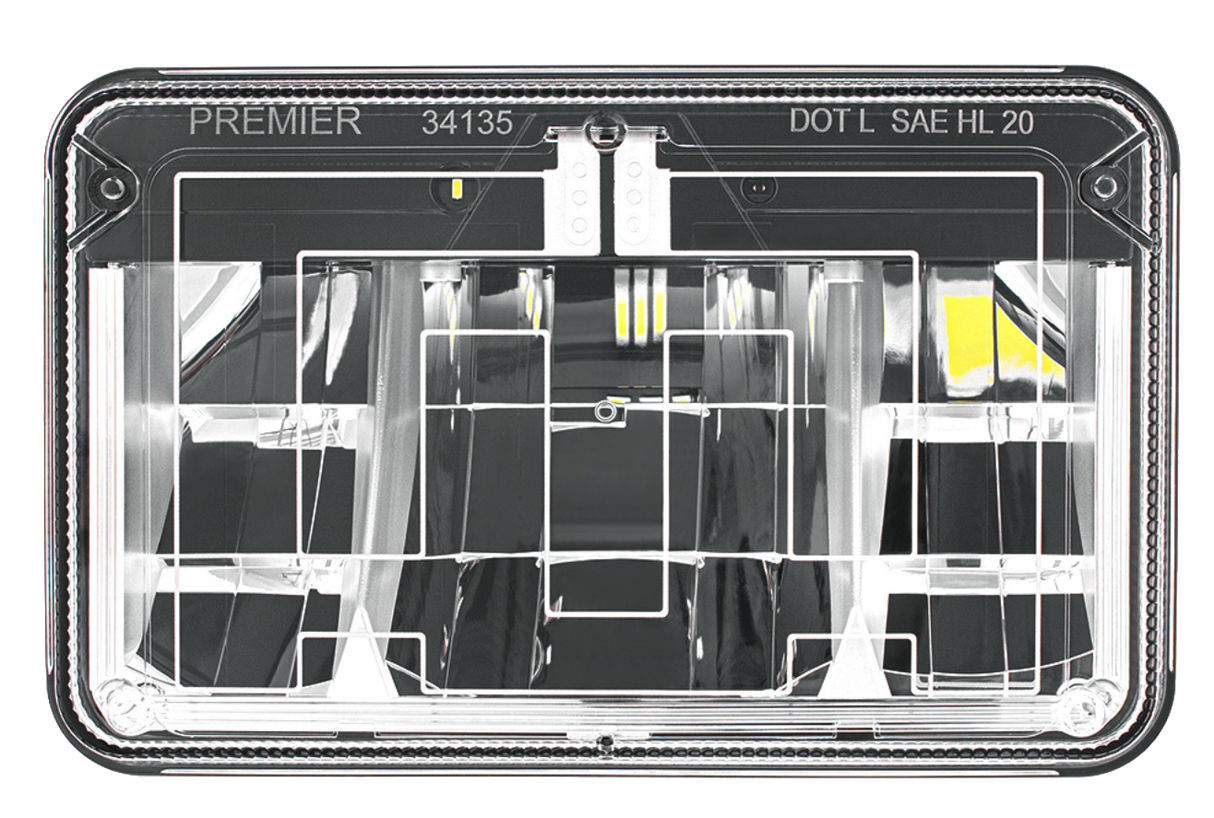 4" X 6" Heated LED Headlight With Polycarbonate Lens & Housing