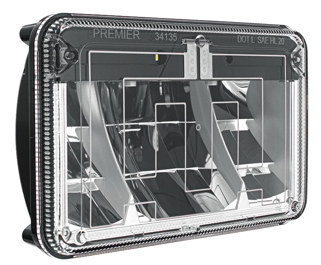 4" X 6" Heated LED Headlight With Polycarbonate Lens & Housing