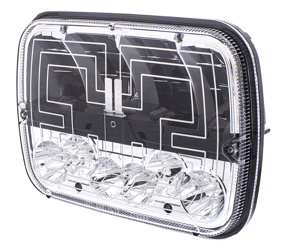 5" X 7" Heated LED Headlight With Polycarbonate Lens & Housing