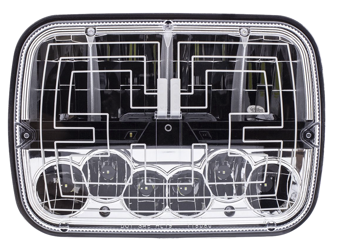 5" X 7" Heated LED Headlight With Polycarbonate Lens & Housing
