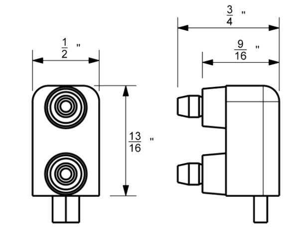 Pigtail - 2 Wire With 2 Prong Plug, 6" Lead