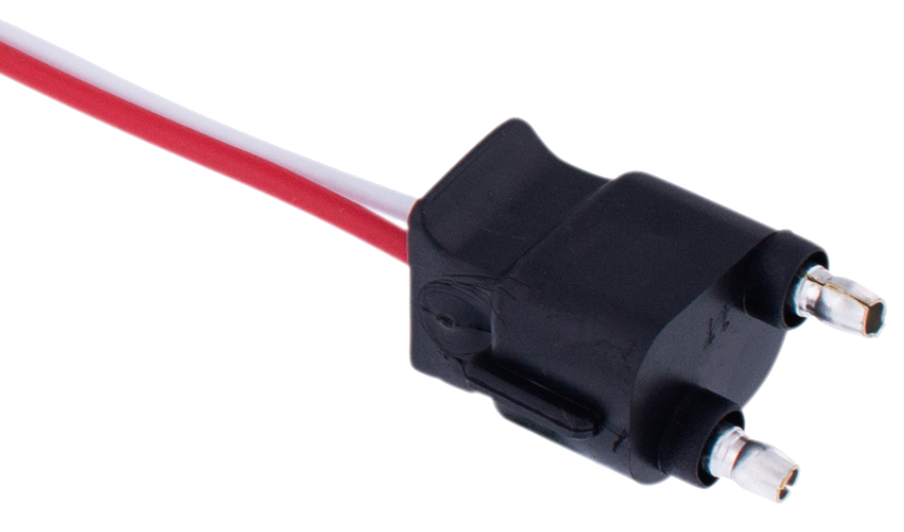 Pigtail - 2 Wire With 2 Prong Straight Plug - 12 Inch Lead