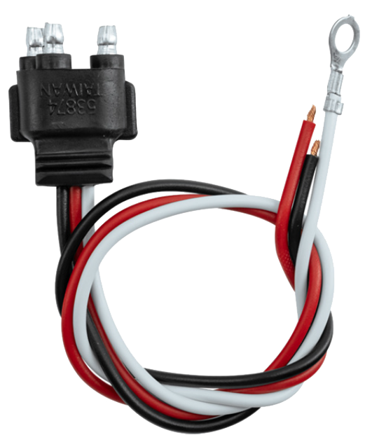 Pigtail - 3 Wire With 3 Prong Straight Plug - 12" Lead