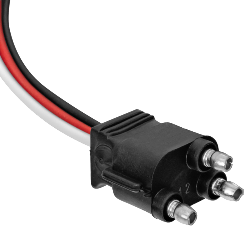 Pigtail - 3 Wire With 3 Prong Straight Plug - 12" Lead