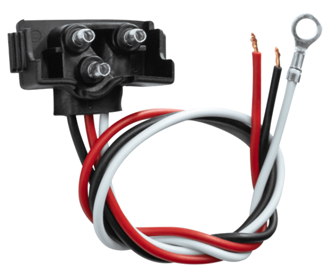 Pigtail - 3 Wire With 3 Prong Right Angle Plug - 12" Lead