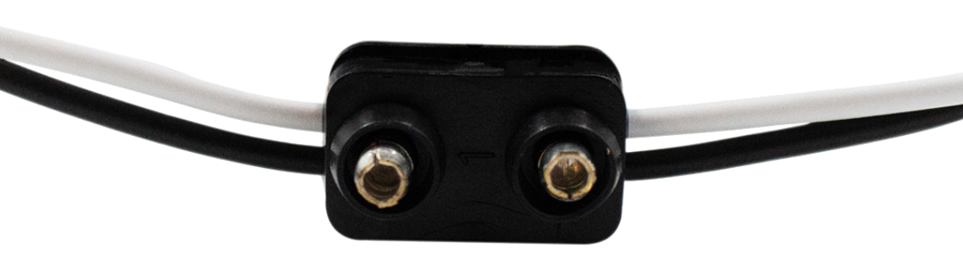 Wire Harness - 2-Prong Male Bullet Plugs 16G, 100' Total Length