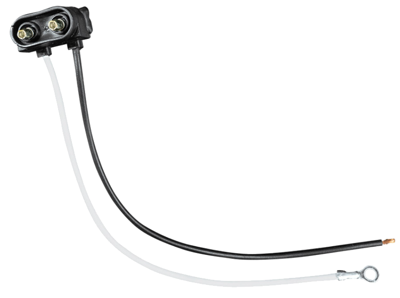 Pigtail - 2 Wire With 2 Prong Vertical Style Plug, 6 Inch Lead