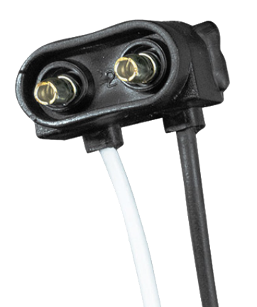 Pigtail - 2 Wire With 2 Prong Vertical Style Plug, 6 Inch Lead