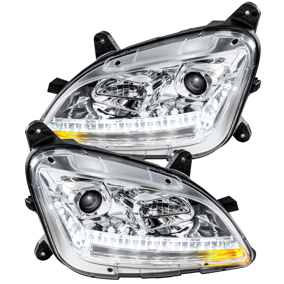 Peterbilt 579 (2012-2021 ) 587 (2010-2016) - Projection Headlight With LED Sequential Turn and DRL