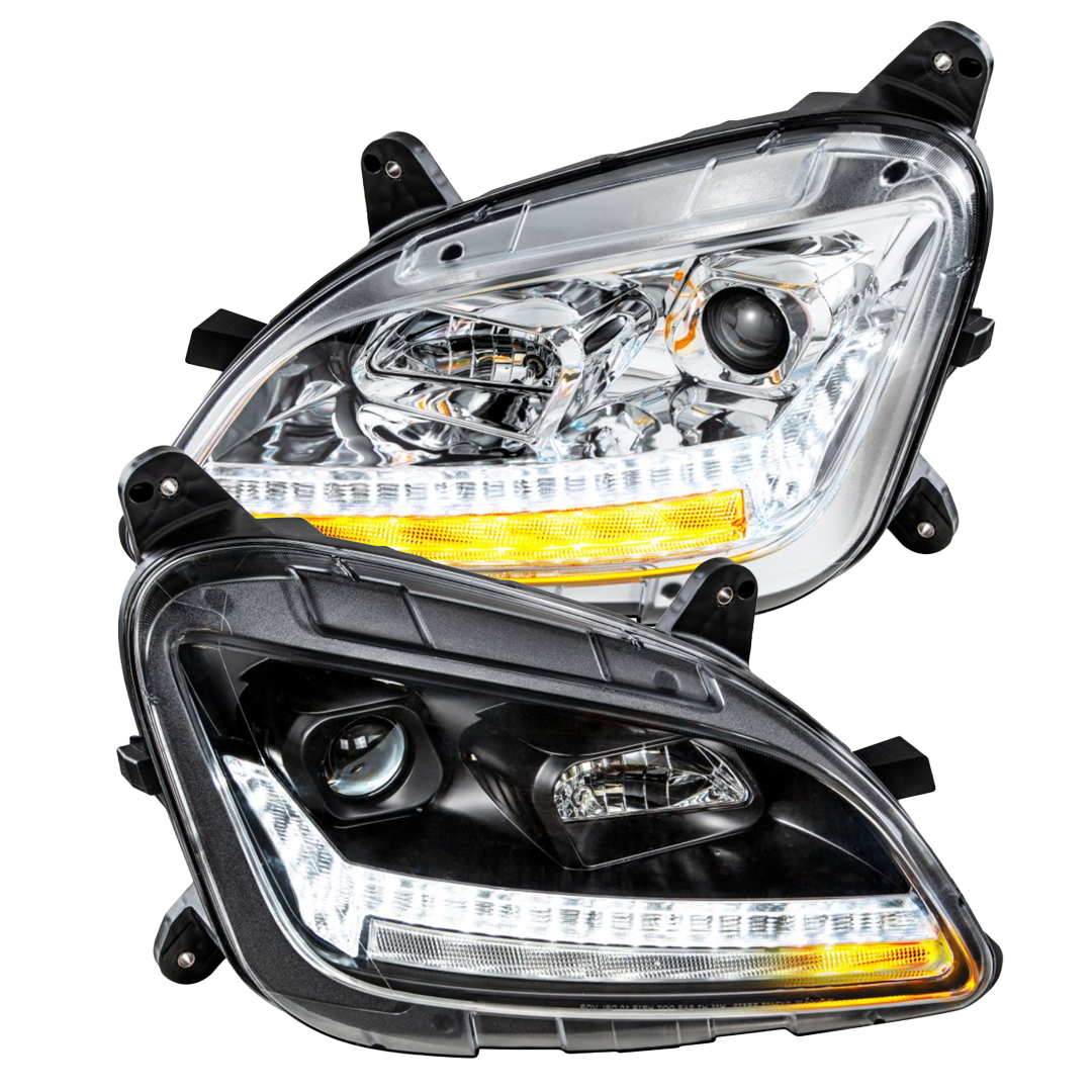 Peterbilt 579 (2012-2021 ) 587 (2010-2016) - Projection Headlight With LED Sequential Turn and DRL