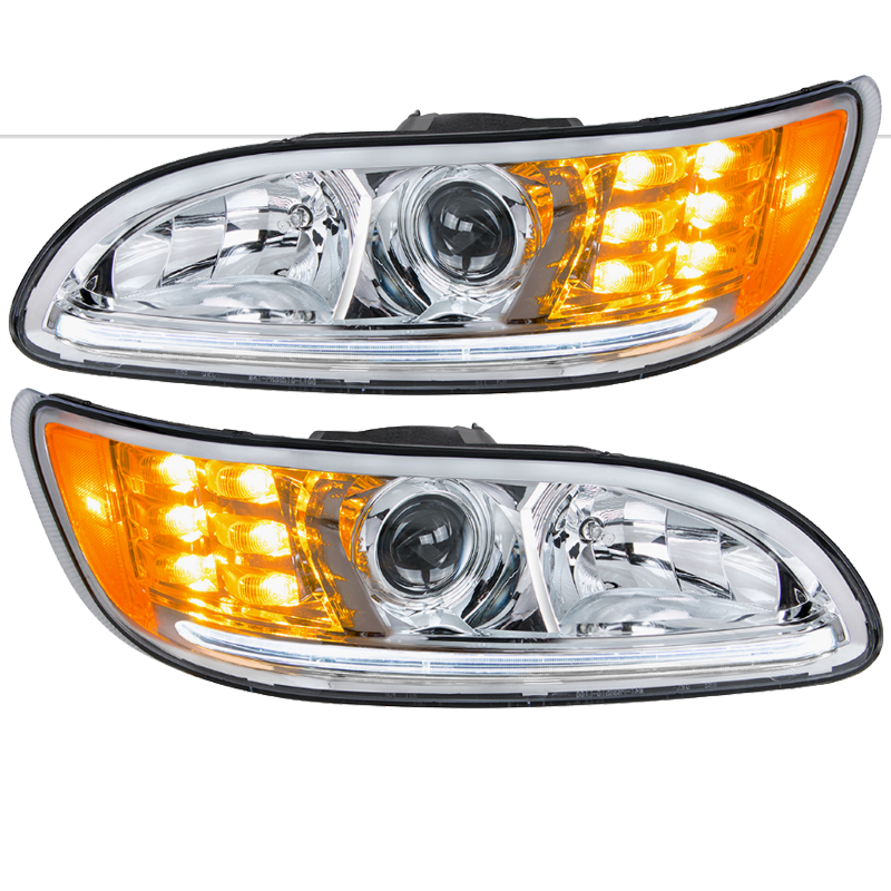 Peterbilt 382/384/386/387 - Projection Headlight With LED Position Light & LED Turn Signal